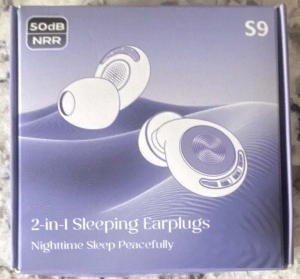 S9 2-in-1 Sleeping Earplugs with Portable Case and 7 Pairs of Eartips